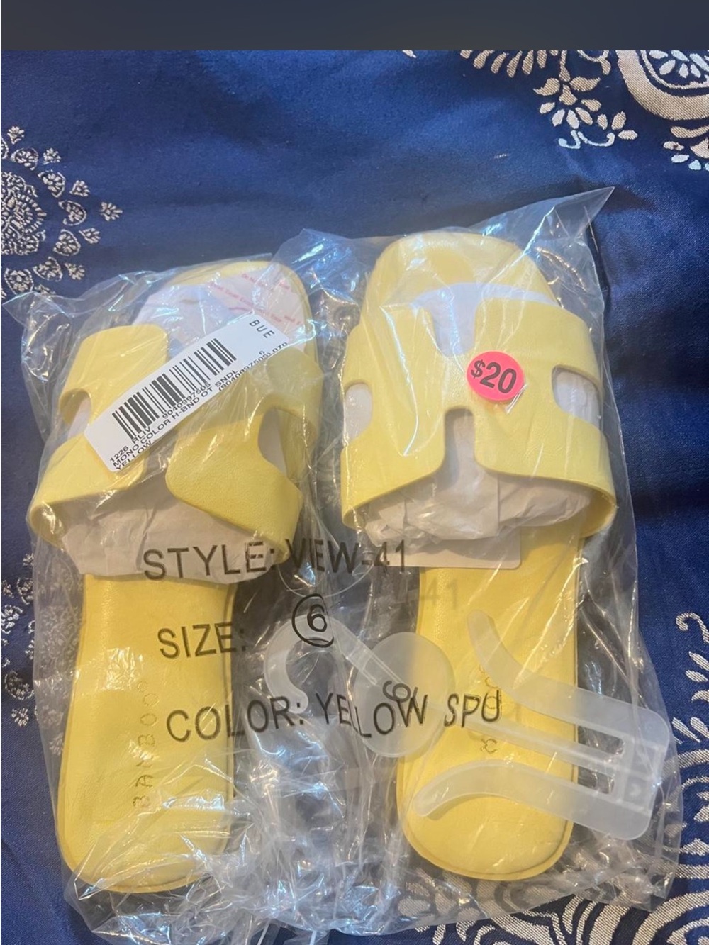 Kids Yellow Slide Sandals